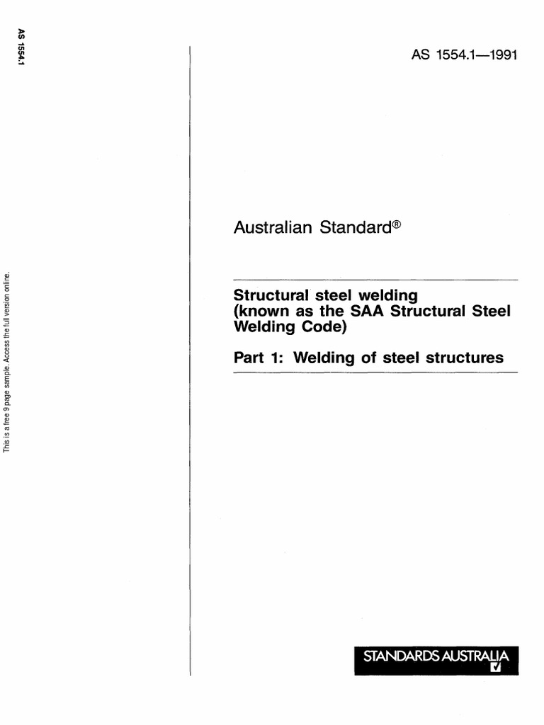 as 1554.1 welding of steel structures